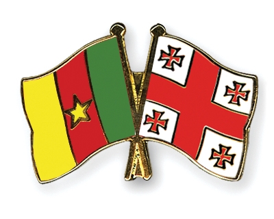 Fahnen Pins Kamerun Georgien