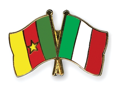 Fahnen Pins Kamerun Italien