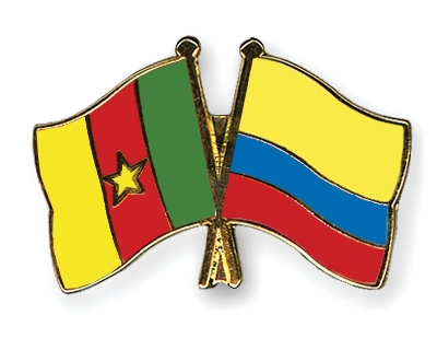 Fahnen Pins Kamerun Kolumbien