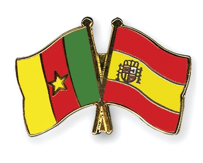 Fahnen Pins Kamerun Spanien