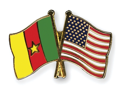 Fahnen Pins Kamerun USA