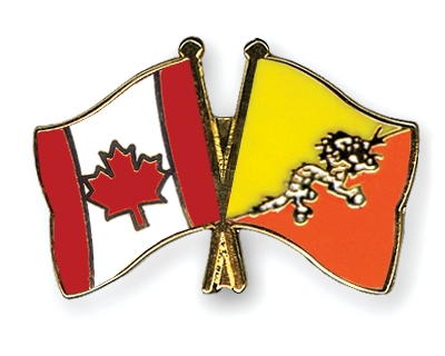 Fahnen Pins Kanada Bhutan
