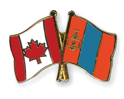Fahnen Pins Kanada Mongolei