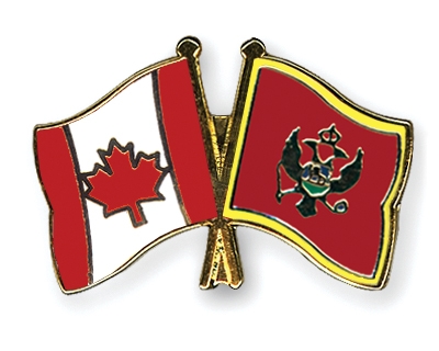 Fahnen Pins Kanada Montenegro
