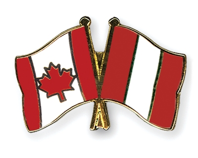 Fahnen Pins Kanada Peru