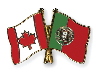 Fahnen Pins Kanada Portugal