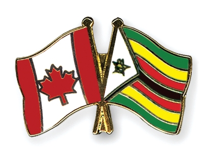 Fahnen Pins Kanada Simbabwe