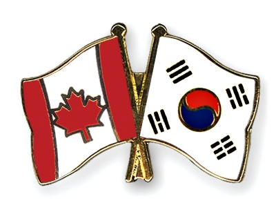 Fahnen Pins Kanada Sdkorea