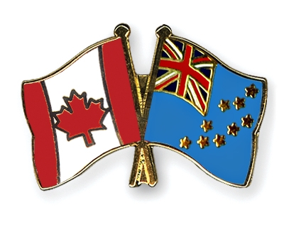 Fahnen Pins Kanada Tuvalu