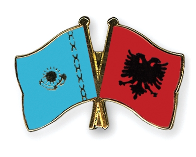 Fahnen Pins Kasachstan Albanien