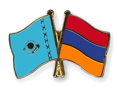 Fahnen Pins Kasachstan Armenien