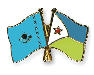 Fahnen Pins Kasachstan Dschibuti
