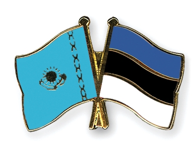 Fahnen Pins Kasachstan Estland