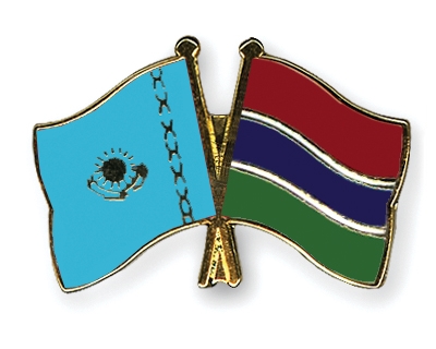Fahnen Pins Kasachstan Gambia