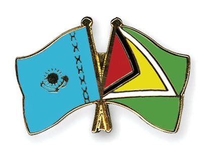 Fahnen Pins Kasachstan Guyana