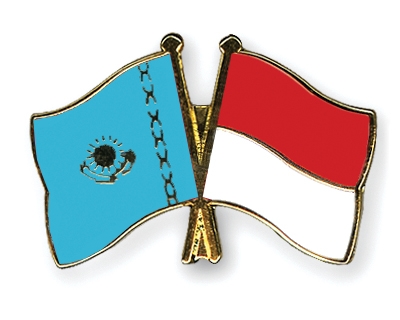 Fahnen Pins Kasachstan Indonesien