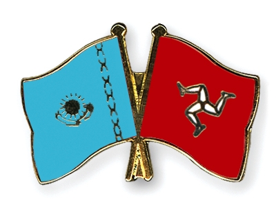 Fahnen Pins Kasachstan Isle-of-Man