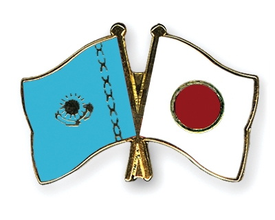 Fahnen Pins Kasachstan Japan