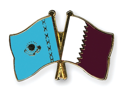 Fahnen Pins Kasachstan Katar