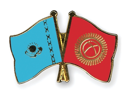 Fahnen Pins Kasachstan Kirgisistan