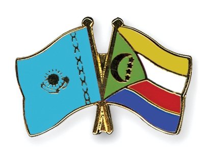 Fahnen Pins Kasachstan Komoren