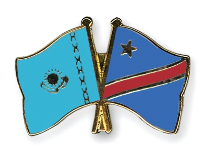 Fahnen Pins Kasachstan Kongo-Demokratische-Republik