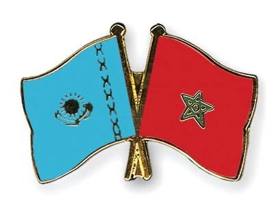 Fahnen Pins Kasachstan Marokko