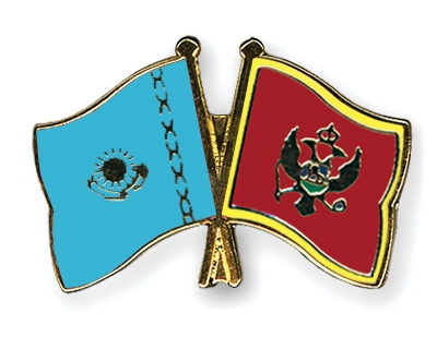 Fahnen Pins Kasachstan Montenegro