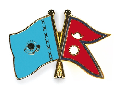 Fahnen Pins Kasachstan Nepal