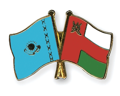 Fahnen Pins Kasachstan Oman