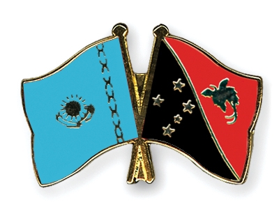 Fahnen Pins Kasachstan Papua-Neuguinea