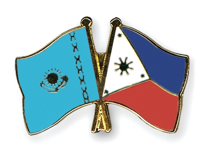 Fahnen Pins Kasachstan Philippinen
