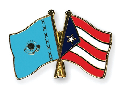 Fahnen Pins Kasachstan Puerto-Rico