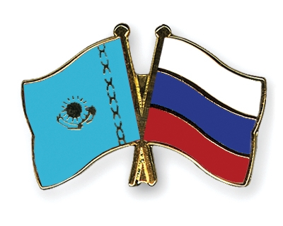 Fahnen Pins Kasachstan Russland