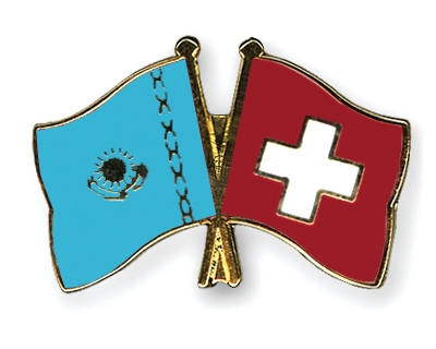 Fahnen Pins Kasachstan Schweiz