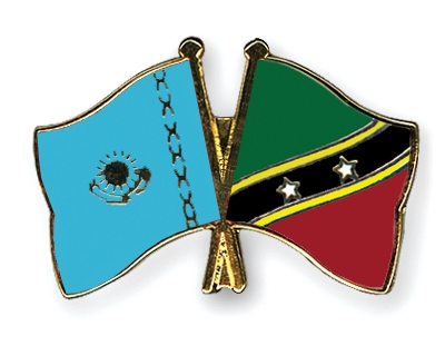 Fahnen Pins Kasachstan St-Kitts-und-Nevis
