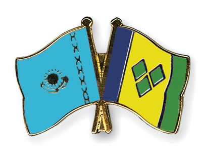 Fahnen Pins Kasachstan St-Vincent-und-die-Grenadinen