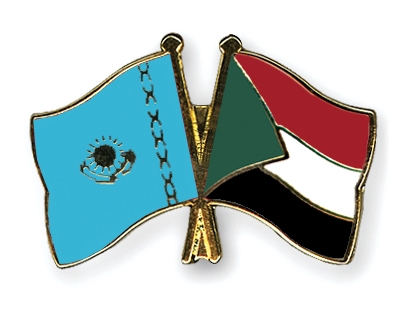 Fahnen Pins Kasachstan Sudan