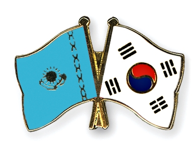 Fahnen Pins Kasachstan Sdkorea