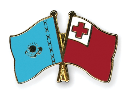 Fahnen Pins Kasachstan Tonga