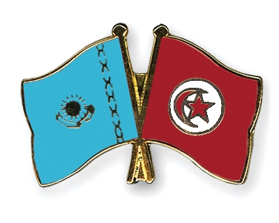 Fahnen Pins Kasachstan Tunesien