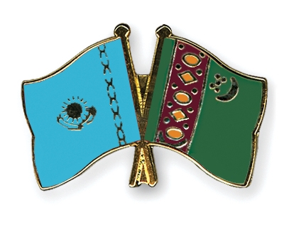 Fahnen Pins Kasachstan Turkmenistan