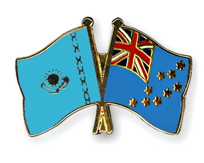 Fahnen Pins Kasachstan Tuvalu