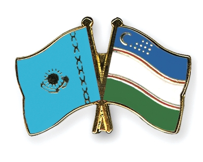 Fahnen Pins Kasachstan Usbekistan