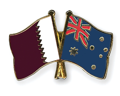 Fahnen Pins Katar Australien