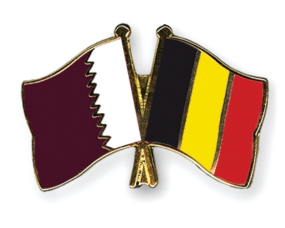 Fahnen Pins Katar Belgien