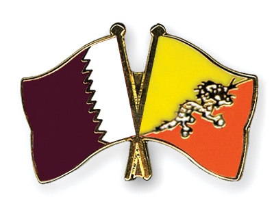 Fahnen Pins Katar Bhutan