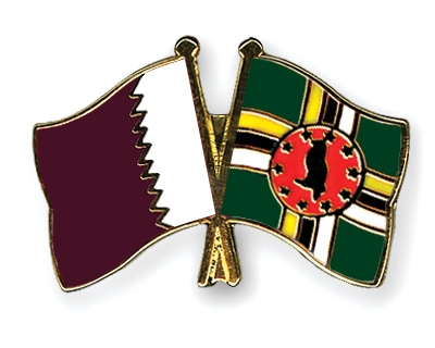 Fahnen Pins Katar Dominica