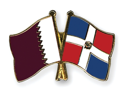 Fahnen Pins Katar Dominikanische-Republik