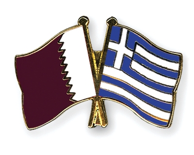 Fahnen Pins Katar Griechenland